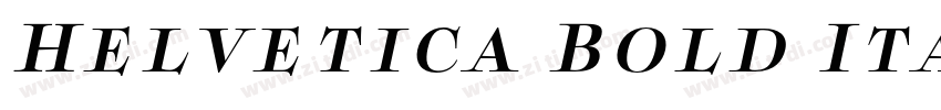 Helvetica Bold Ital字体转换